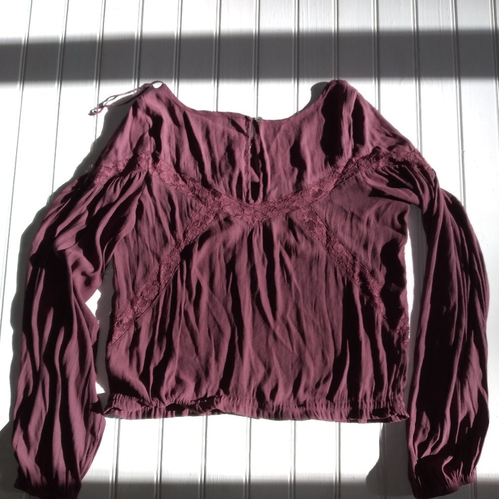 Free people Geometry Lesson peasant blouse Top - Picture 10 of 11